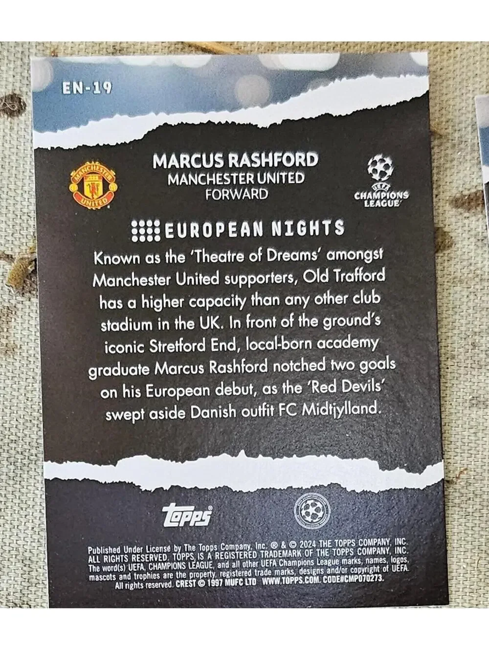Topps marcus rashford